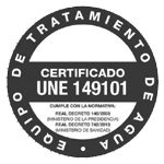 AGUA EQIPO DE TRATAMIENTO DE CERTIFICADO UNE 149101